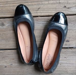 Josef Seibel "Pippa" flats, sz 38, black/basalt